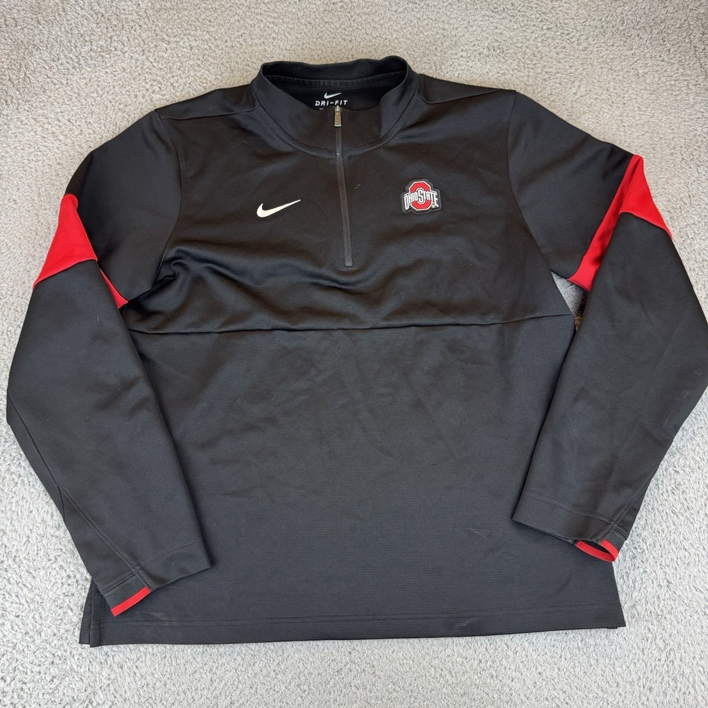 Nike Ohio State Buckeyes Coaches‎ Sideline Half Zip Jacket Men's Medium Big 10
